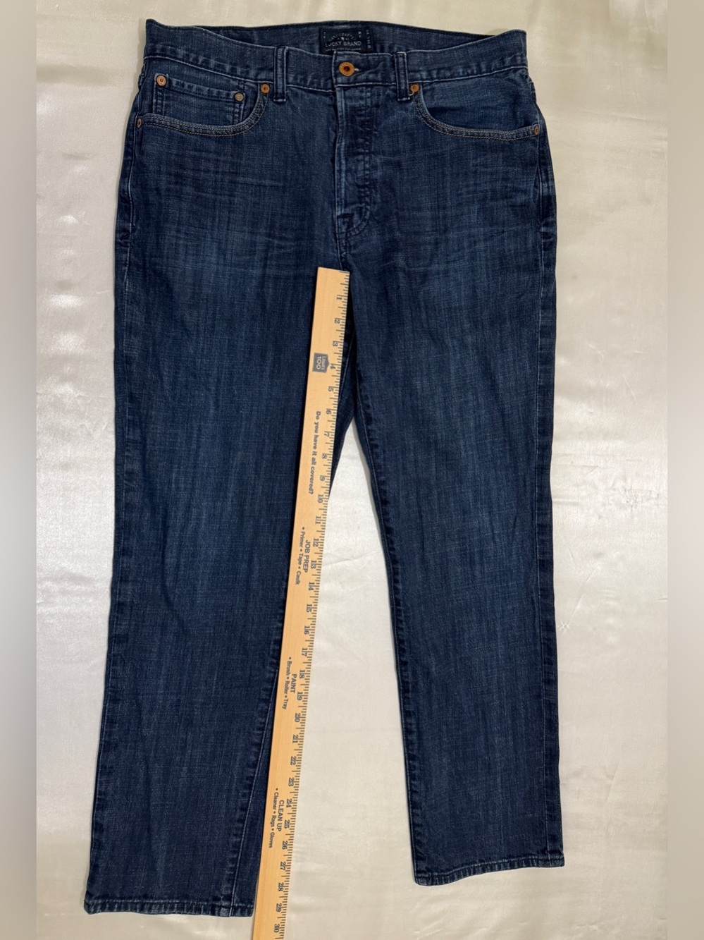 Lucky Brand 121 Heritage Slim Jeans Men's 34x30 Dark Wash Button Fly